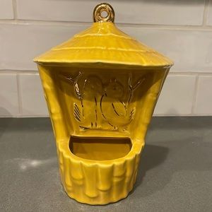 F & M hardware, made in the USA 22 karat gold accents, vintage wall vase RARE